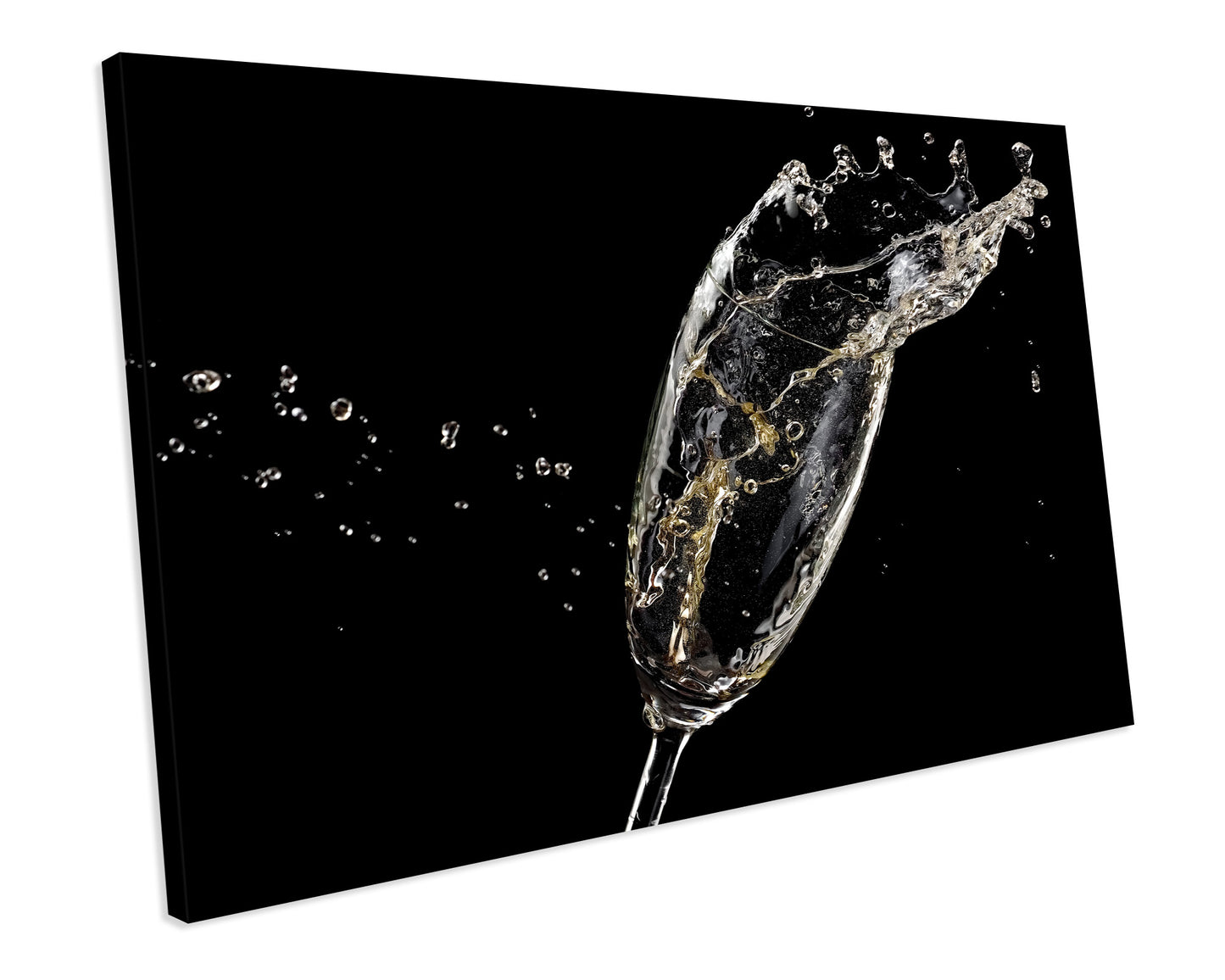 Champagne Food & Drinks KITCHEN CANVAS WALL ART Print Box Framed Picture