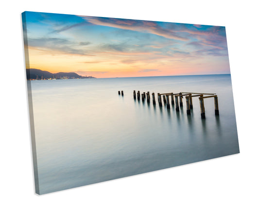 Sunset Seascape Malaysia CANVAS WALL ART Print Box Framed Picture
