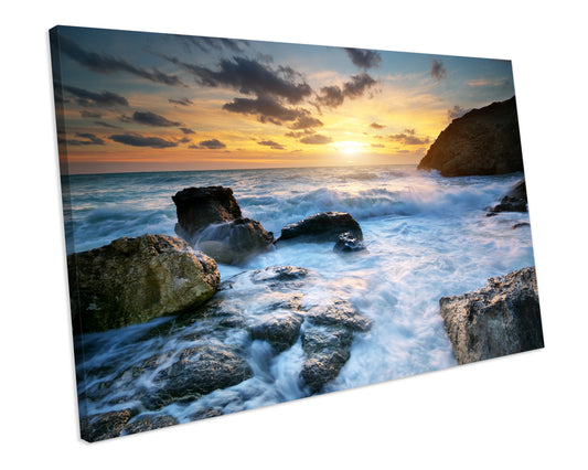 Sunset Seascape CANVAS WALL ART Print