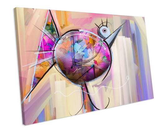Abstract Fantasy Oil Acrylic Painting Bird Flower Box Framed CANVAS ART Picture Print