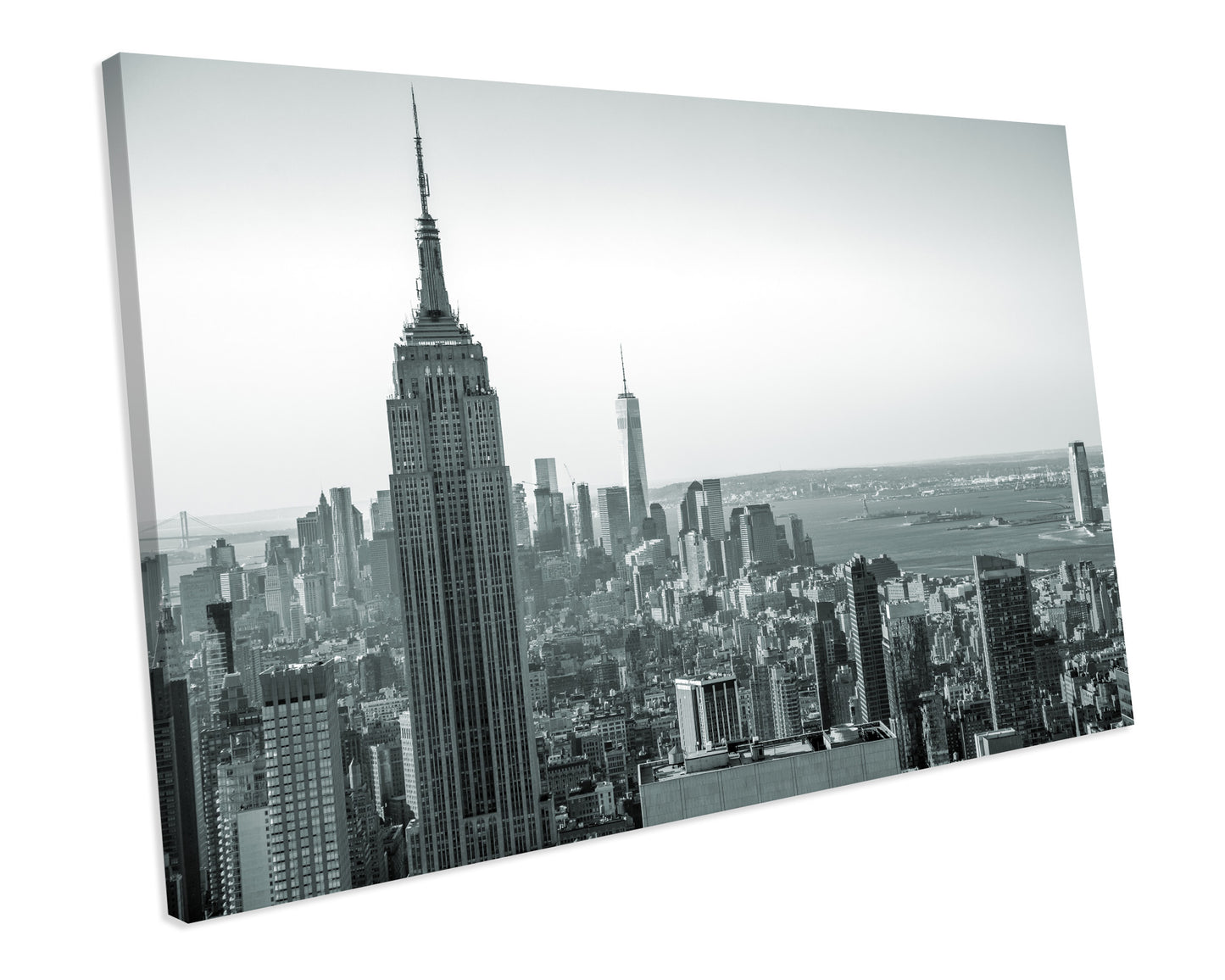 Skyscraper B&W New York Cityscape CANVAS WALL ART Picture Print