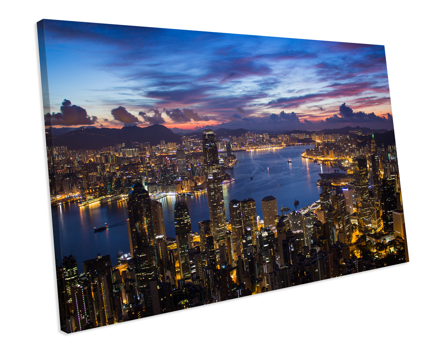 Hong Kong Skyscraper Cityscape CANVAS WALL ART Picture Print