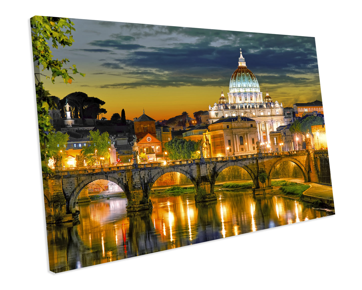 Rome Italy Cityscape Box Framed CANVAS WALL ART Picture Print