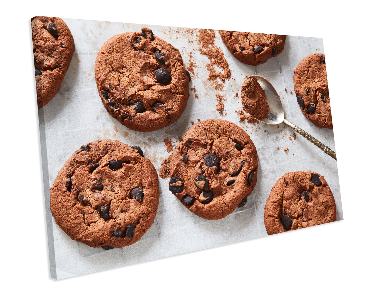 Chocolate Chip Cookies Kitchen Food Framed Canvas print Wall Art