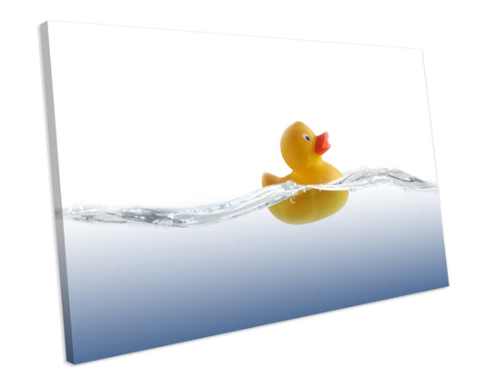 Rubber Duck Bathroom Box Framed CANVAS ART Picture Print