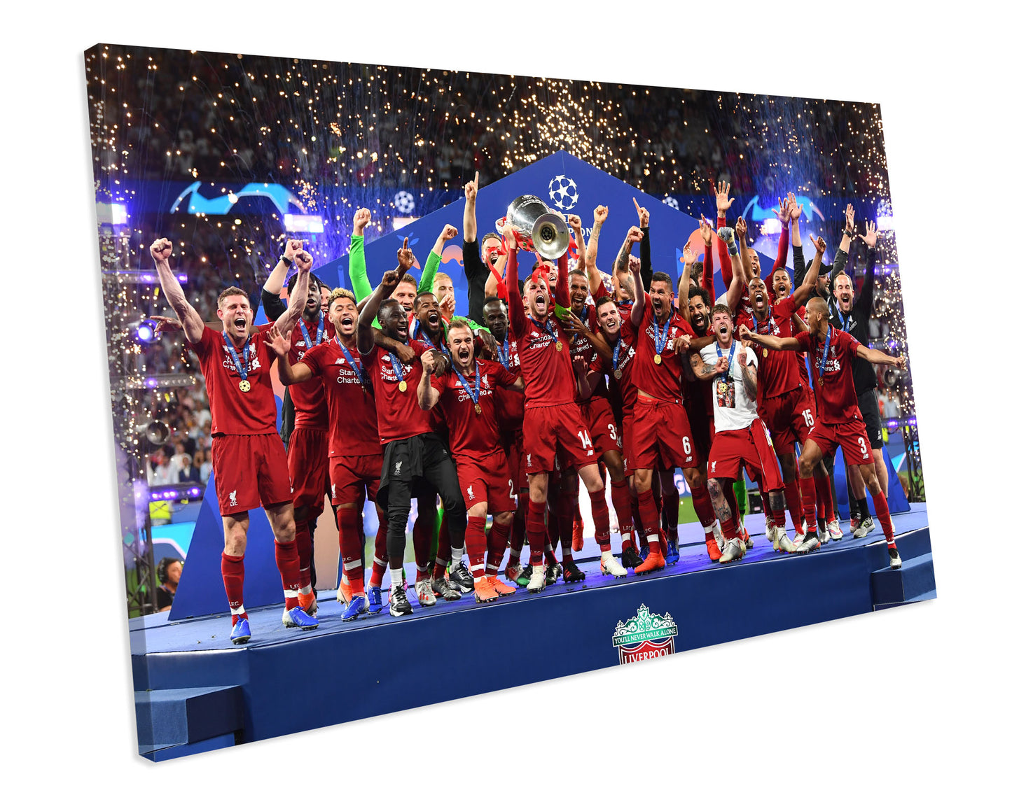 Liverpool Fc 2019 Champions League Winners CANVAS WALL ART Box Framed Picture Print