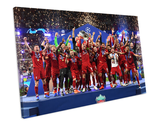 Liverpool Fc 2019 Champions League Winners CANVAS WALL ART Box Framed Picture Print