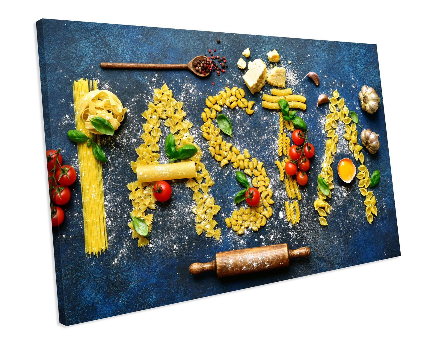 Pasta Spaghetti Food & Drink Kitchen Box Framed Canvas Art Picture Print