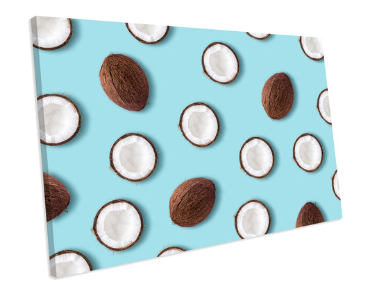 Coconut Pastel Kitchen Fruit CANVAS Print Framed WALL ART Picture