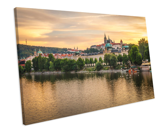 Prague Castle Czech Republic Europe Canvas Art Print Framed Picture