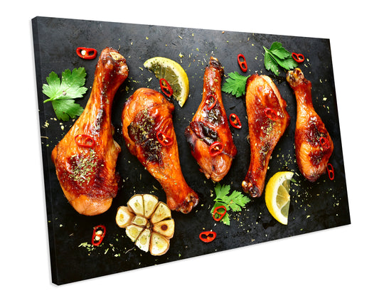 Chicken Food Kitchen Canvas Art Print Framed Picture