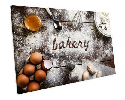 Christmas Baking Festive Cooking Kitchen Food Framed Canvas print Wall Art