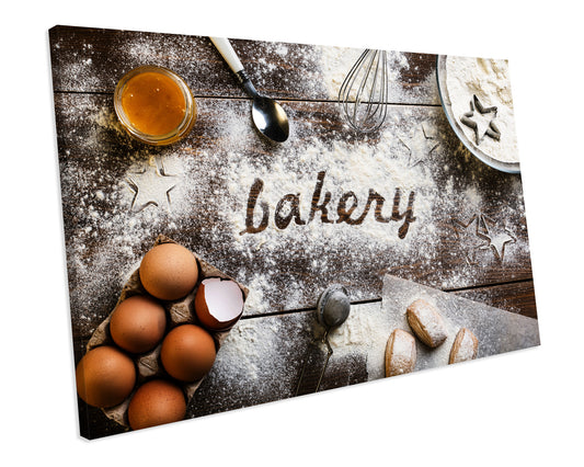 Christmas Baking Festive Cooking Kitchen Food Framed Canvas print Wall Art