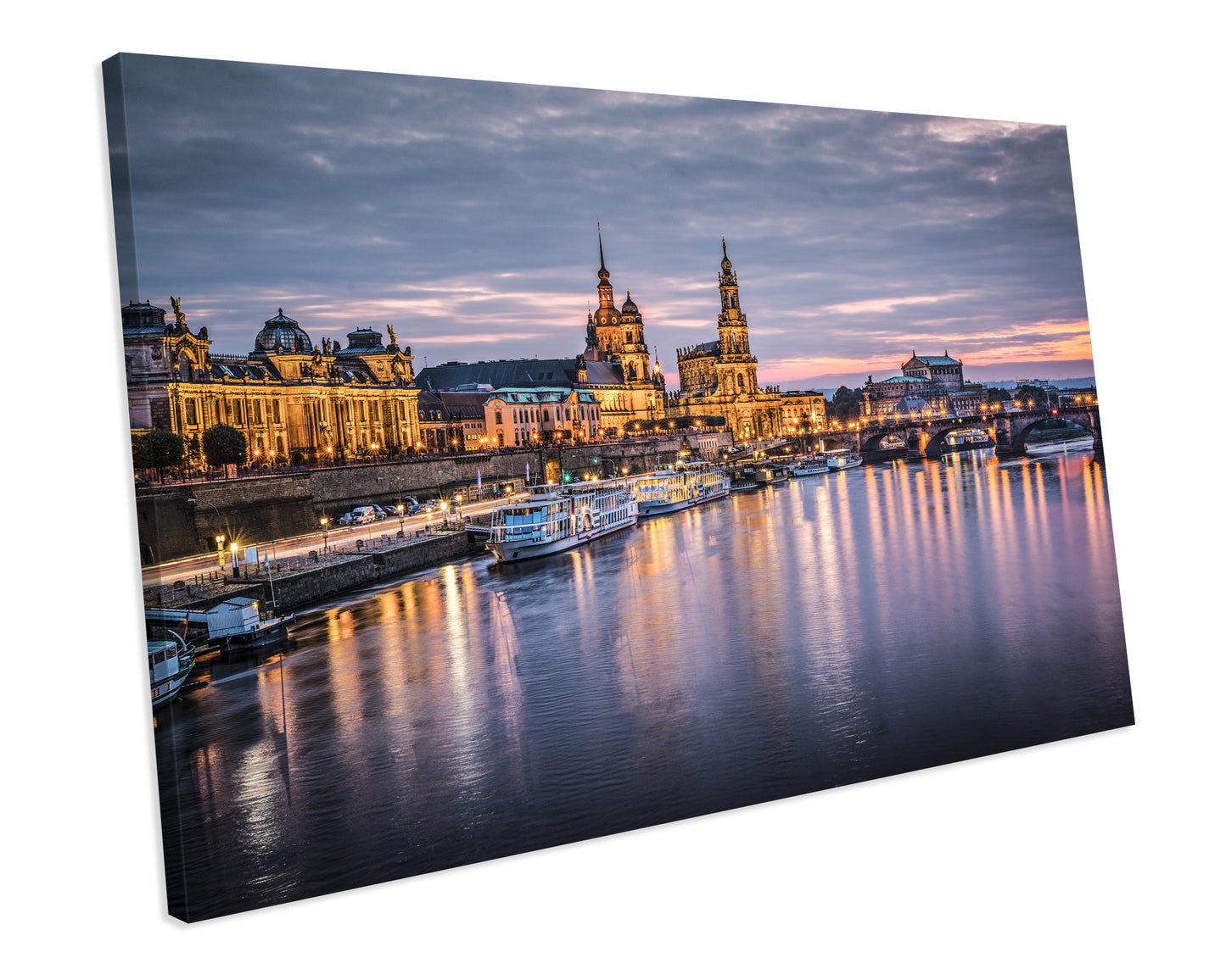 Dresden Germany Cityscape CANVAS WALL ART Box Framed Picture Print