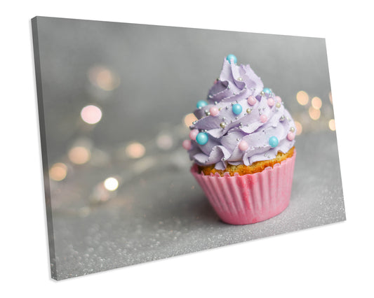 Cute Pastel Cupcake Kitchen CANVAS Print Framed WALL ART Picture