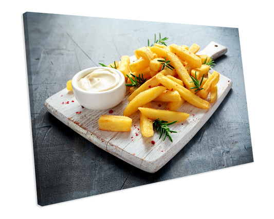 Gourmet Chips Kitchen CANVAS Print Framed WALL ART Picture