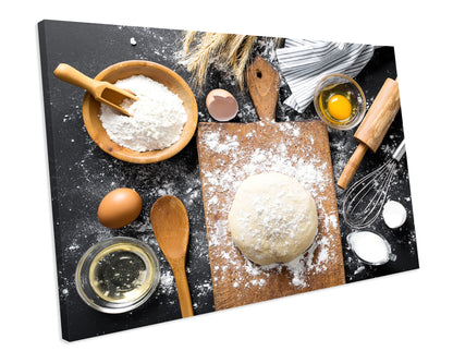 Baking Cooking Kitchen Food Framed Canvas print Wall Art