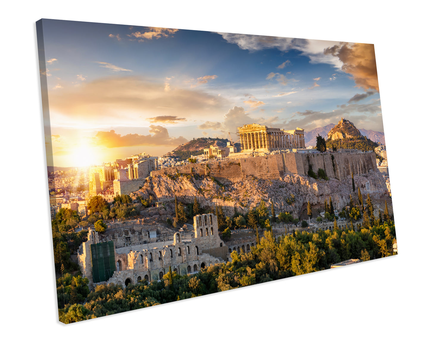 Athens Greece CANVAS WALL ART Box Framed Picture Print
