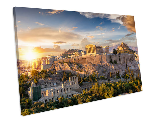 Athens Greece CANVAS WALL ART Box Framed Picture Print