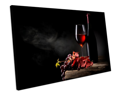 Red Wine Drink Kitchen CANVAS WALL ART Box Framed Picture Print