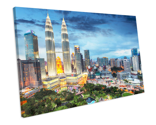 Kuala Lumpur Skyline Malaysia CANVAS WALL ART Box Framed Picture Print