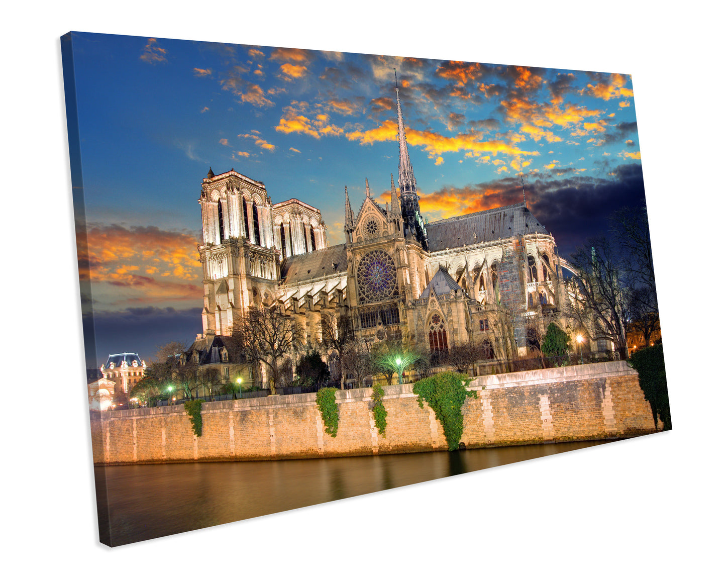 Notre Dame Cathedral Paris CANVAS WALL ART Box Framed Picture Print