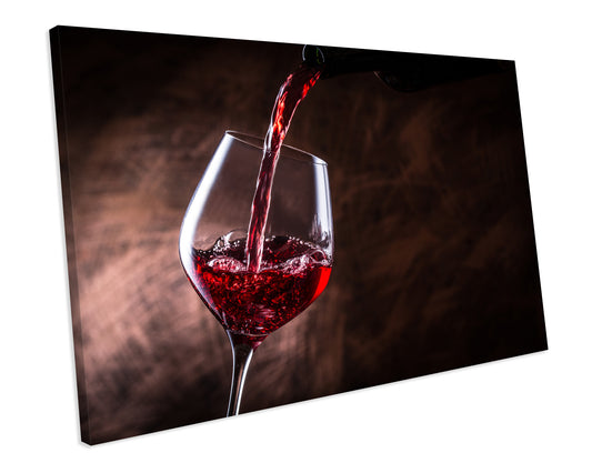 Red Wine Drink Kitchen CANVAS ART PRINT Box Framed Picture Home Decor