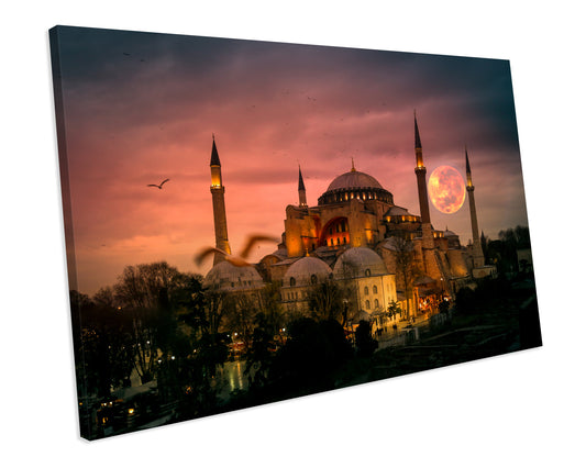 Hagia Sophia Istanbul Landmark CANVAS ART PRINT Box Framed Picture Wall Decor