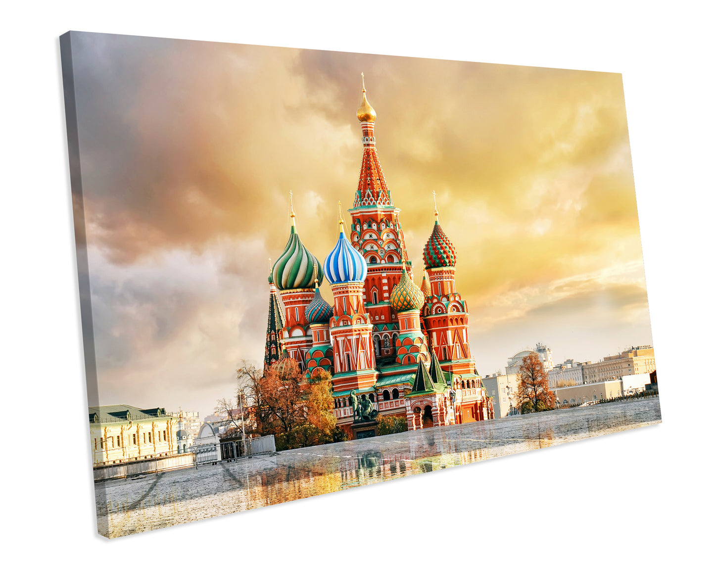 St Basils Cathedral Moscow Sunset Landmark CANVAS ART PRINT Box Framed Picture Wall Decor