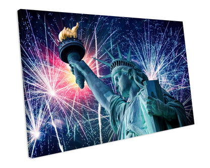 Statue of Liberty Landmark CANVAS ART PRINT Box Framed Picture Wall Decor