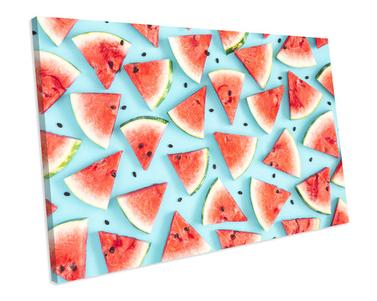 Watermelon Fruit Kitchen CANVAS WALL ART Box Framed Picture Print