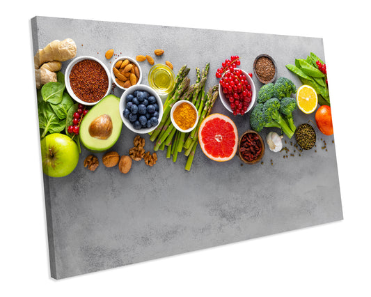 Fruit Food Kitchen CANVAS WALL ART Box Framed Picture Print