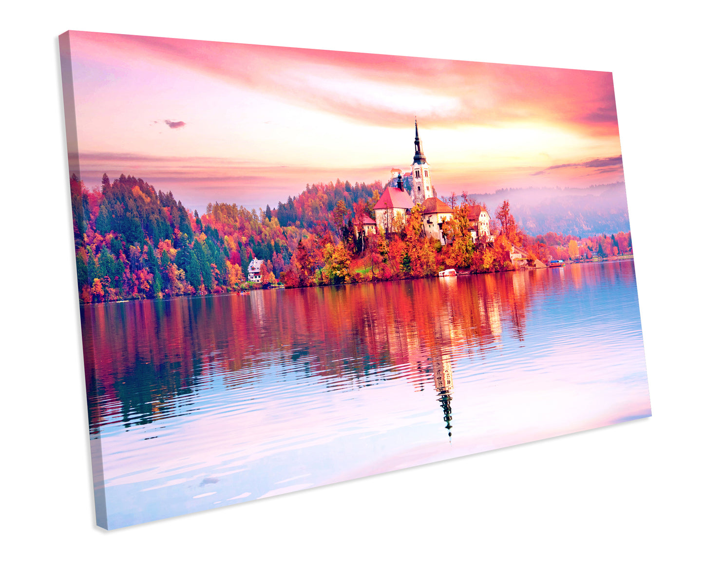 Magical Autumn Sunset Landscape CANVAS WALL ART Box Framed Picture Print