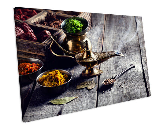 Kitchen Food Spices Framed Canvas print Wall Art