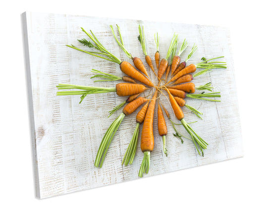 Carrots Kitchen Food Framed Canvas Print Wall Art