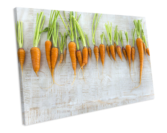 Carrots Kitchen Food Framed Canvas Print Wall Art