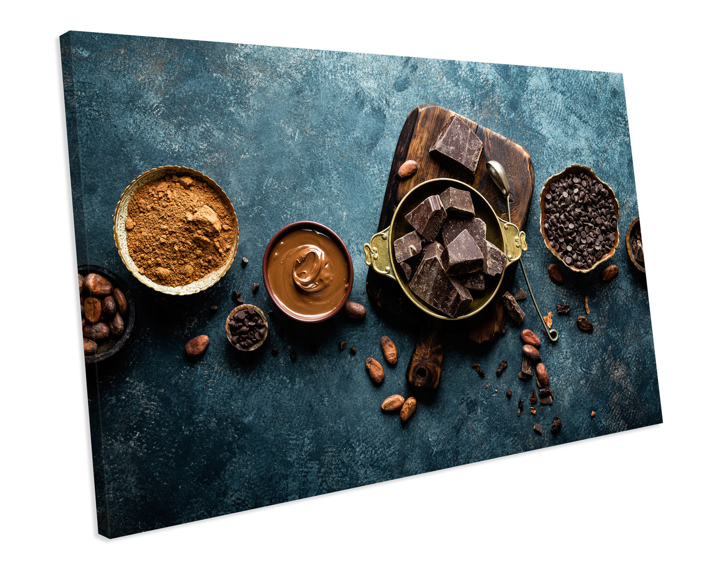 Dark Chocolate Candy Sweets Food And Drink Kitchen CANVAS WALL ART Box Framed Picture Print