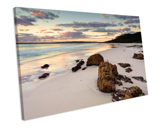 Beach Landscape CANVAS WALL ART Box Framed Picture Print