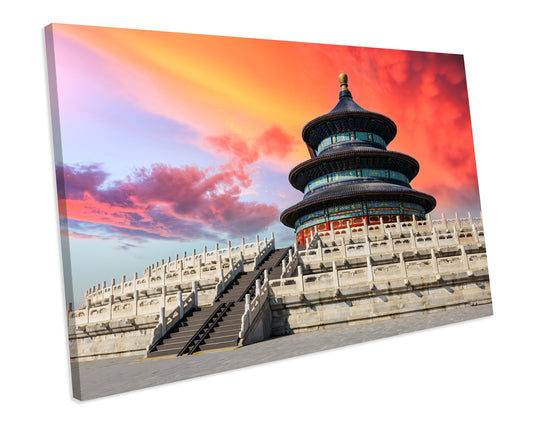 Temple Of Heaven Beijing China Landmark CANVAS WALL ART Box Framed Picture Print