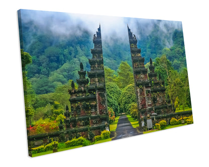 Hindu Temple Bali Indonesia Landscape CANVAS WALL ART Box Framed Picture Print