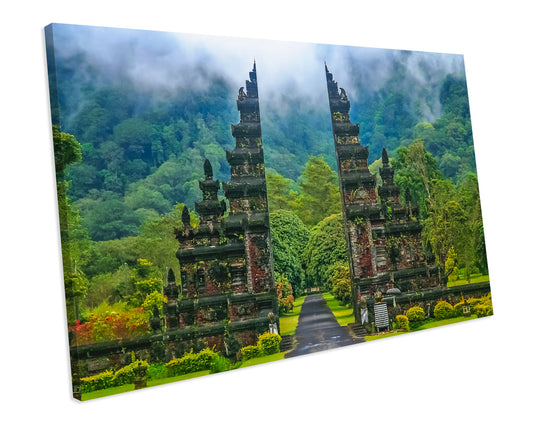 Hindu Temple Bali Indonesia Landscape CANVAS WALL ART Box Framed Picture Print