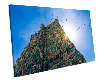 Meenakshi Hindu Temple Madurai India CANVAS WALL ART Box Framed Picture Print