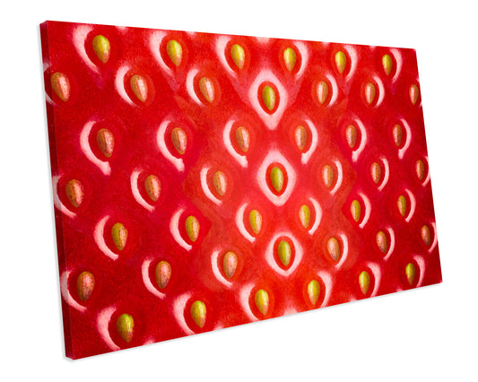 Strawberry Fruit Food Framed Canvas Print Wall Art