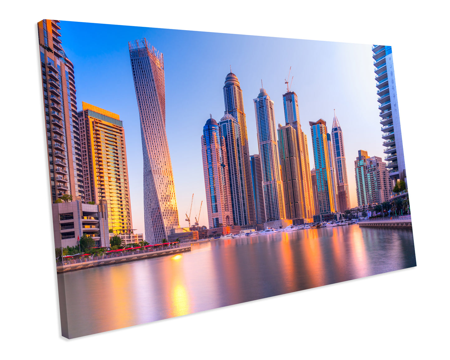 Skyscrapers Dubai CANVAS WALL ART Box Framed Picture Print