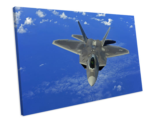 Lockheed Martin F-22 Raptor Plane CANVAS WALL ART Box Framed Picture Print