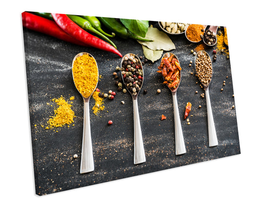 Spices Modern Kitchen Food CANVAS Print Wall ART Framed Ready To Hang