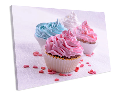 Cute Cupcake Kitchen Food CANVAS Print Wall ART Framed Ready To Hang
