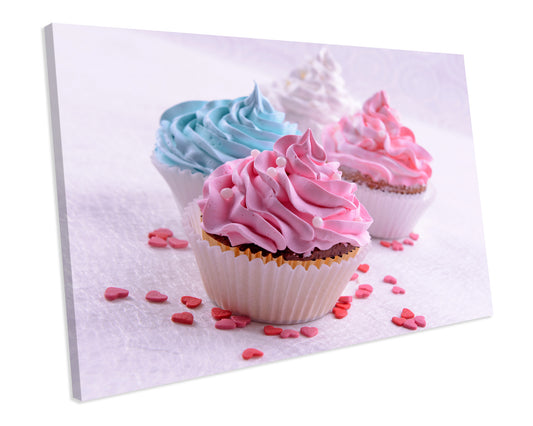 Cute Cupcake Kitchen Food CANVAS Print Wall ART Framed Ready To Hang
