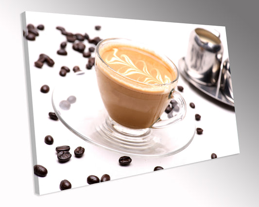 Coffee Beans Kitchen Food & Drink Canvas Print Framed Wall Art Ready To Hang