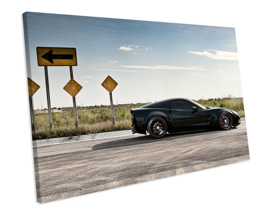 Chevrolet Corvette Exotic Sports Car CANVAS WALL ART Box Framed Picture Print